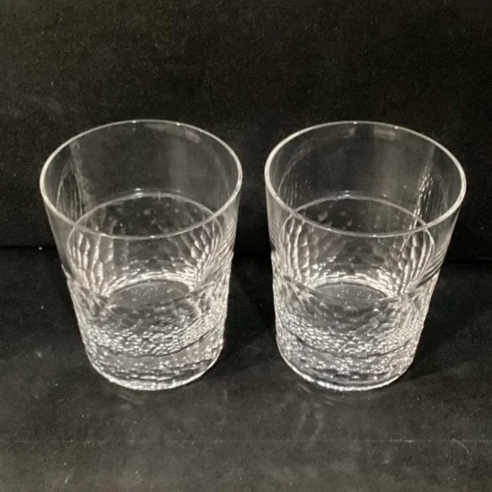 Old‎ Fashioned Glasses Hammered Whiskey Rocks Lowball Tumblers Set Of 2